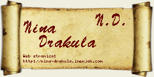 Nina Drakula vizit kartica